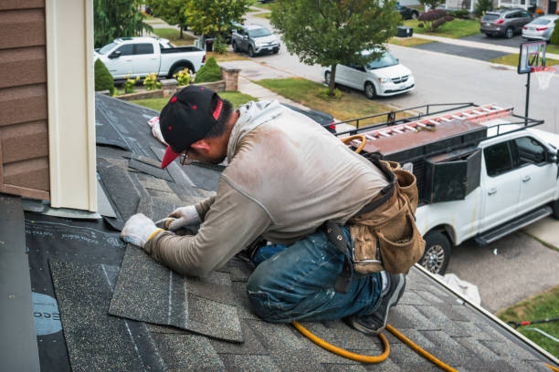 Professional Emergency Roof Repair technician working in Mc Bain, MI